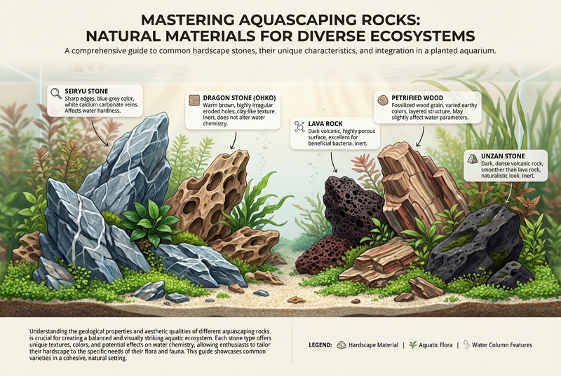 Aquascaping Rocks Explained: Inert vs Reactive Stones, Water Chemistry & Safe Selection