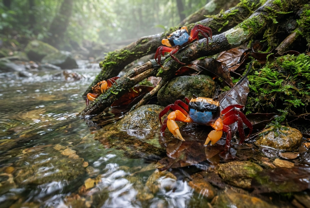 Lepidothelphusa Crabs — The Peaceful Borneo Stream Crab Most Hobbyists Mistake for Vampire Crabs