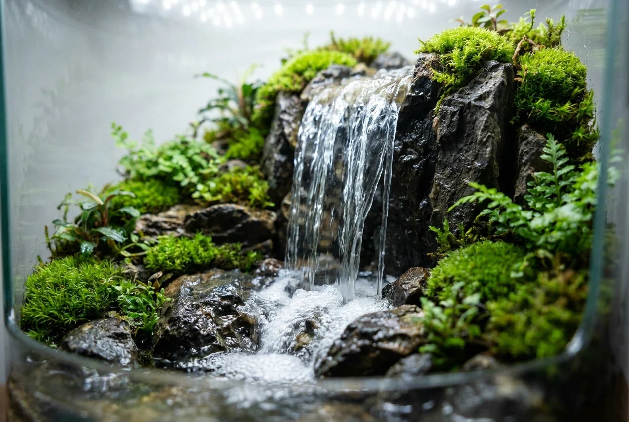 Creating a Miniature Waterfall Using Filter Wool &UV Resin