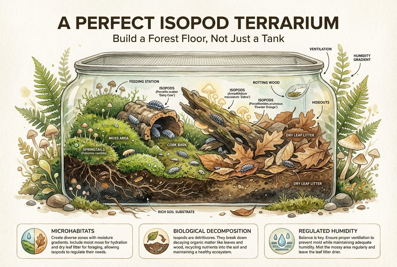 A Perfect Isopod Terrarium Layout