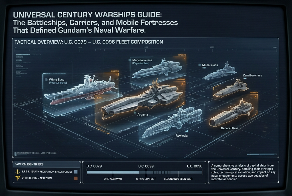 Universal Century Warships Guide (U.C. 0079–0096) | Federation vs Zeon Naval Classes