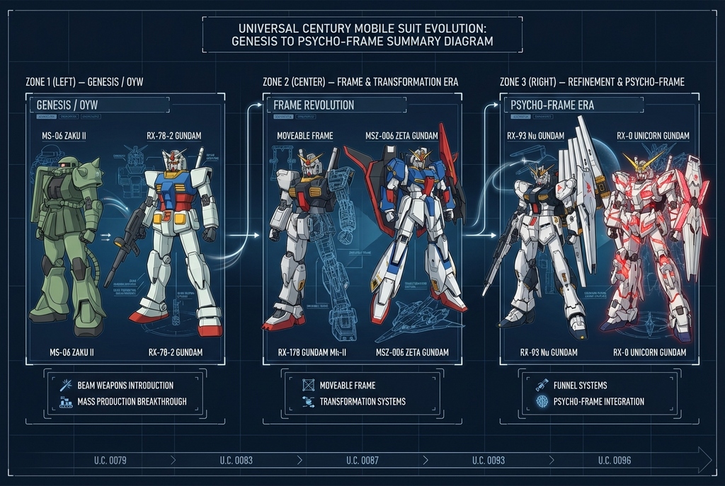 UNIVERSAL CENTURY MOBILE SUIT EVOLUTION