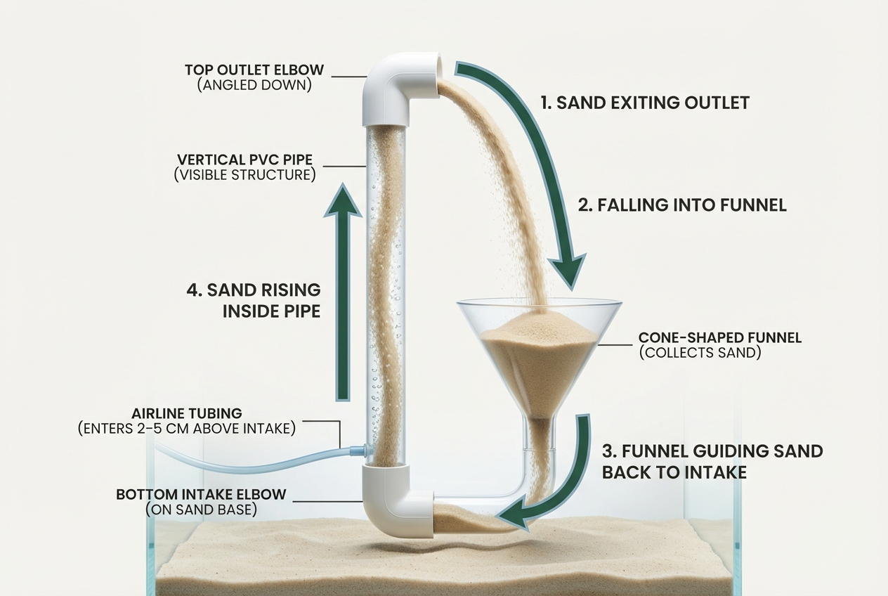 How to Build an Underwater Sand Waterfall (Airlift System Guide)