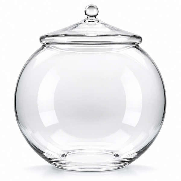 TERRA POTS Glass Closed Terrarium (S Orb Bowl / Handle Lid