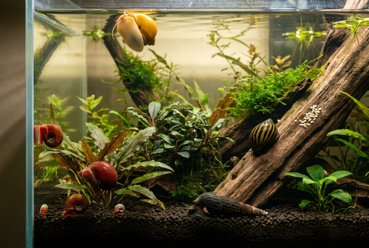 Why Some Aquarium Snails Multiply Like Crazy — While Others Never Reproduce