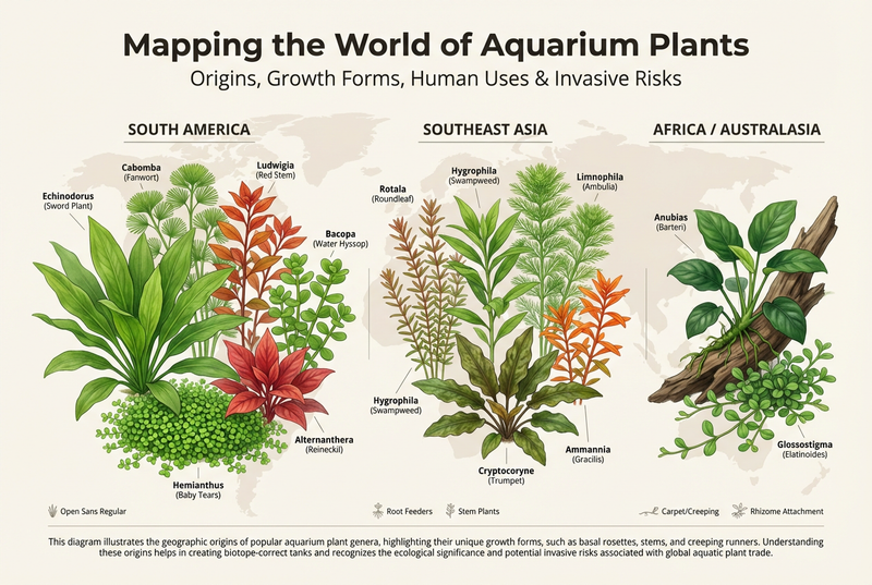 Mapping the World of Aquarium Plants