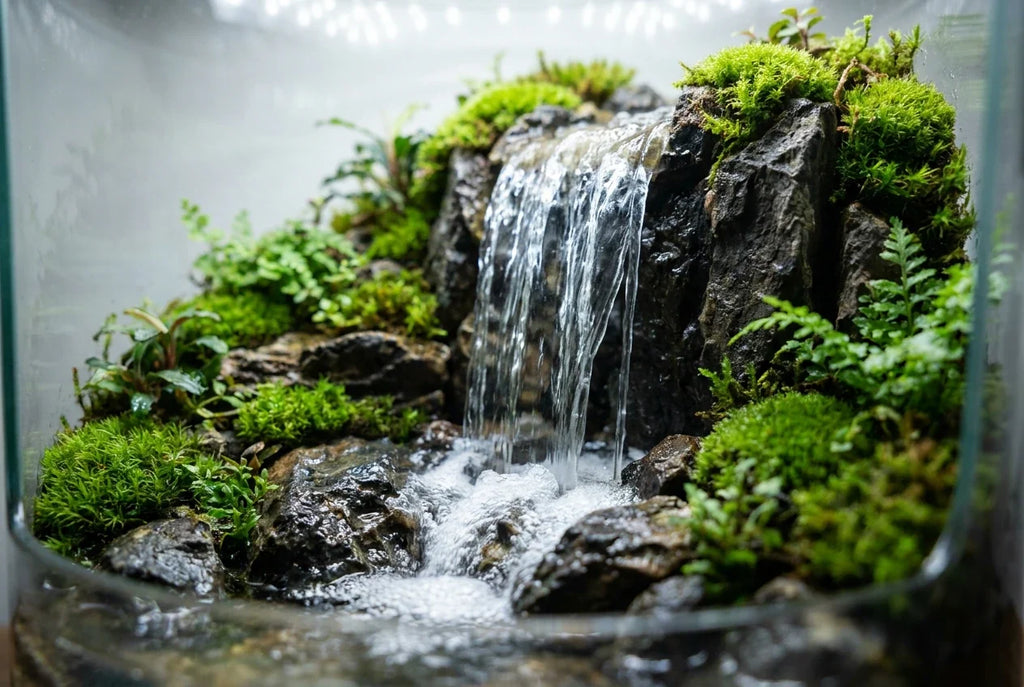 Creating a Miniature Waterfall Using Filter Wool  &UV Resin