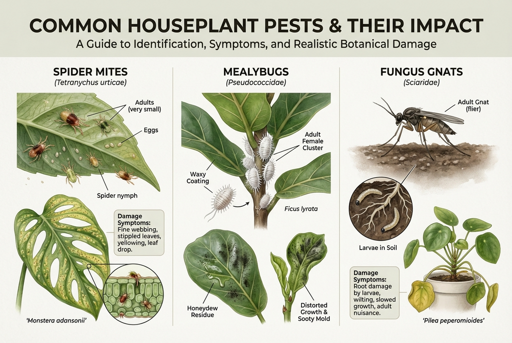 Common Houseplant Pests: How to Identify, Prevent, Control, and Eliminate Them