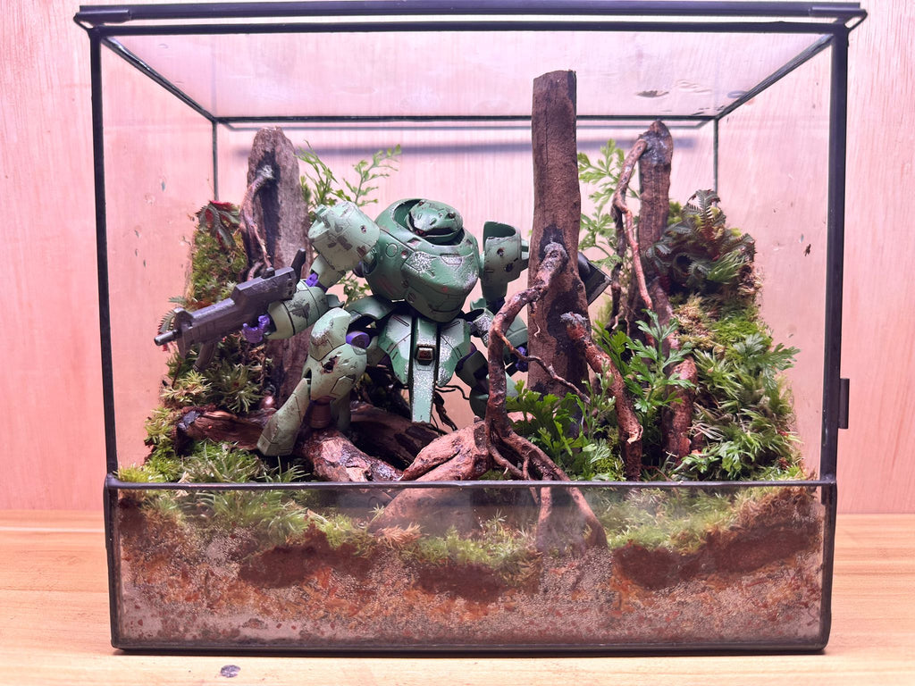 GUNPLA TERRARIUM - Man Rodi in Jungle (Geometric 22x10.5x18.5cm)