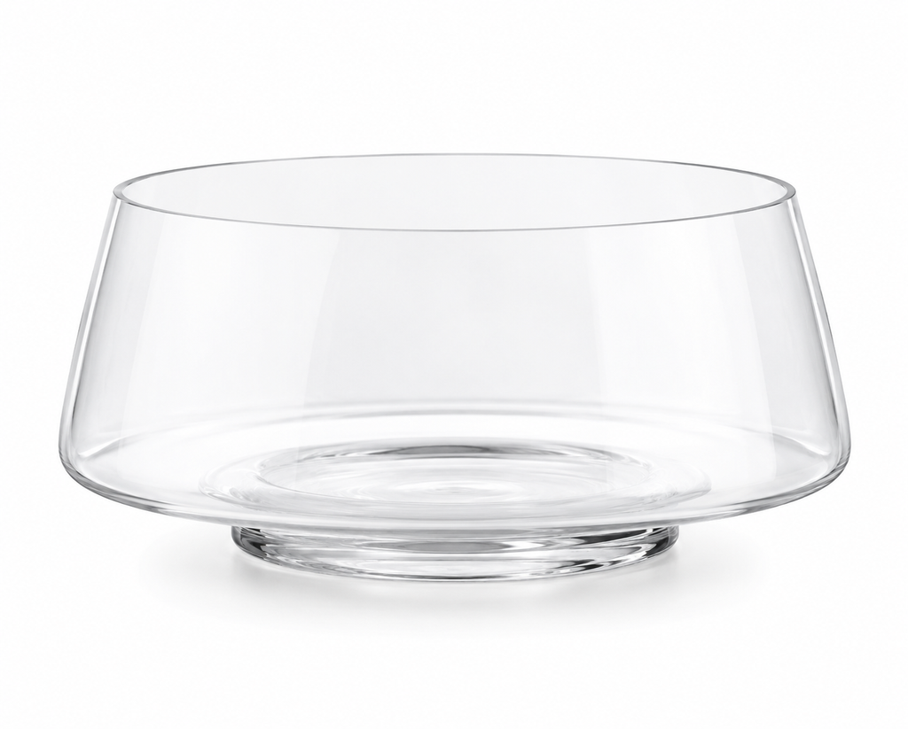 TERRA POTS Shallow Glass Bowl with low stand