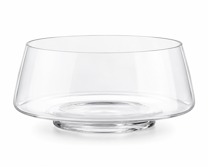 TERRA POTS Shallow Glass Bowl with low stand