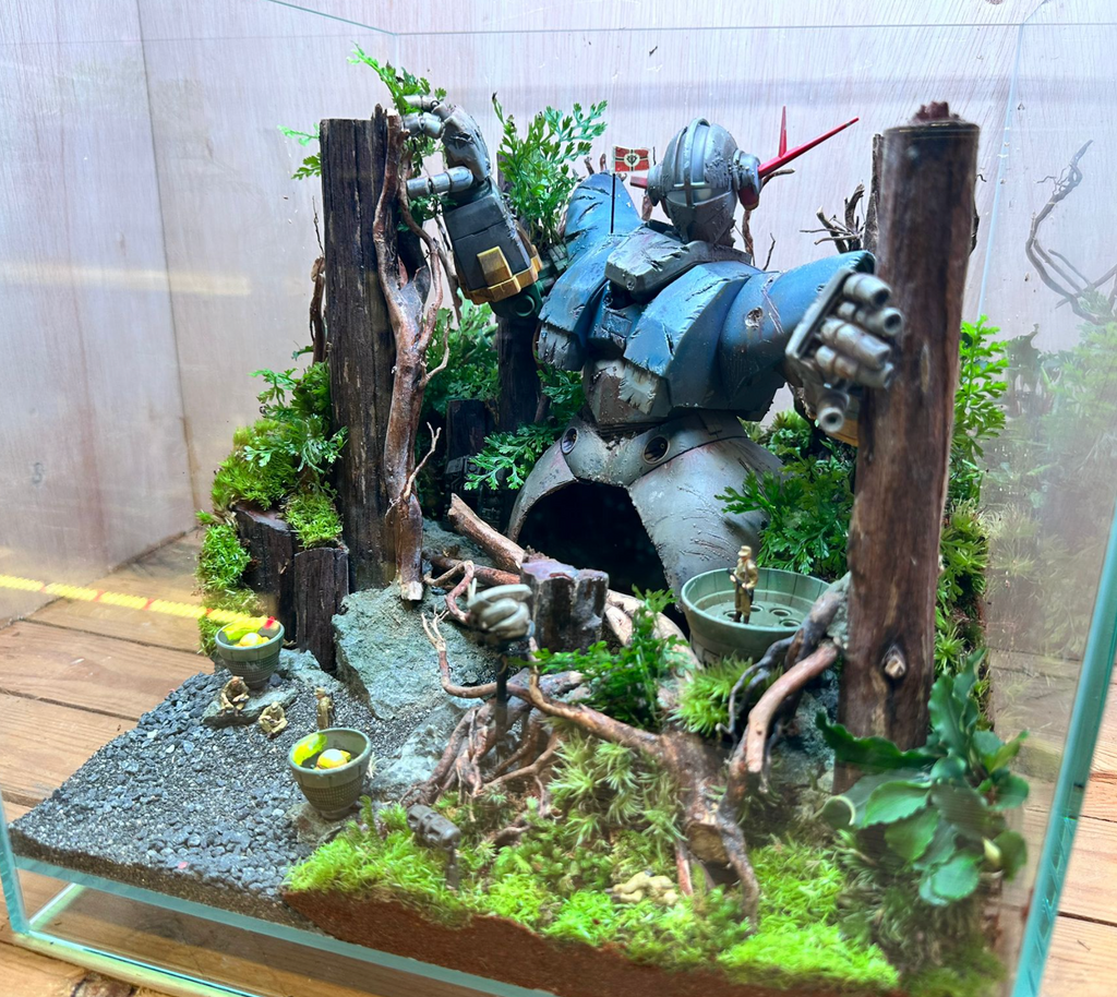 GUNPLA TERRARIUM - Zeon Earth Attack Force Jungle Base (30x30x30cm)