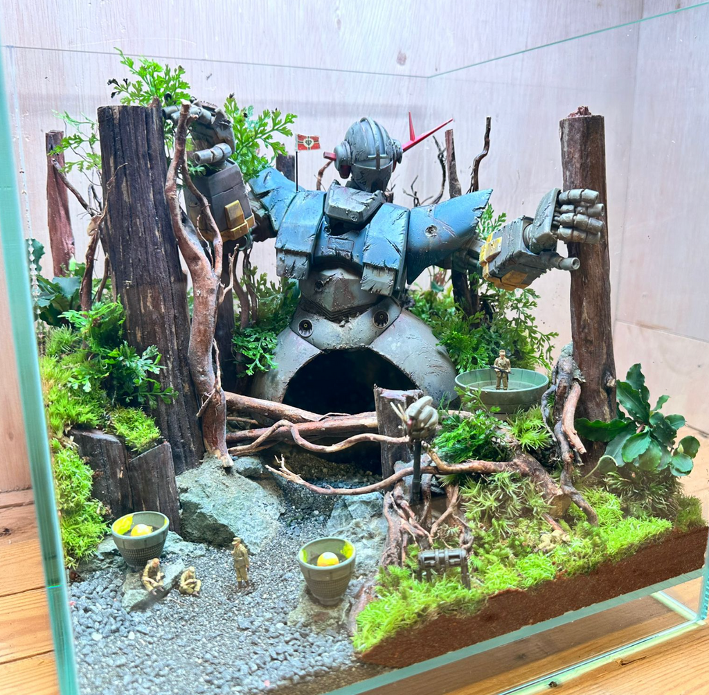 GUNPLA TERRARIUM - Zeon Earth Attack Force Jungle Base (30x30x30cm)