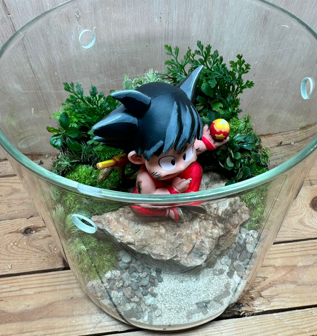 MANGA THEMED TERRARIUM - Kid Goku (15cm Dew Cup High / #A)