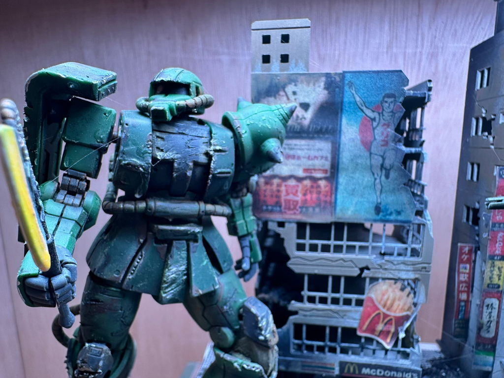 GUNPLA DIORAMA - Surprise Attack (30x20x18cm)