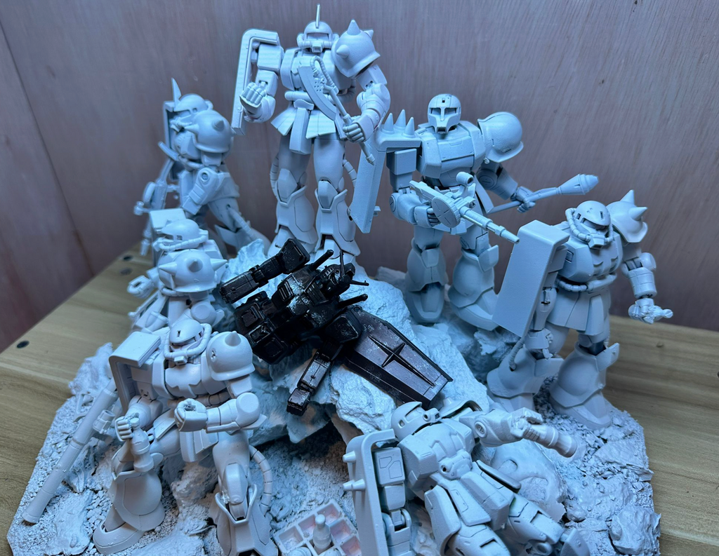 GUNPLA DIORAMA - Zaku's Dream (30x26x22cm)