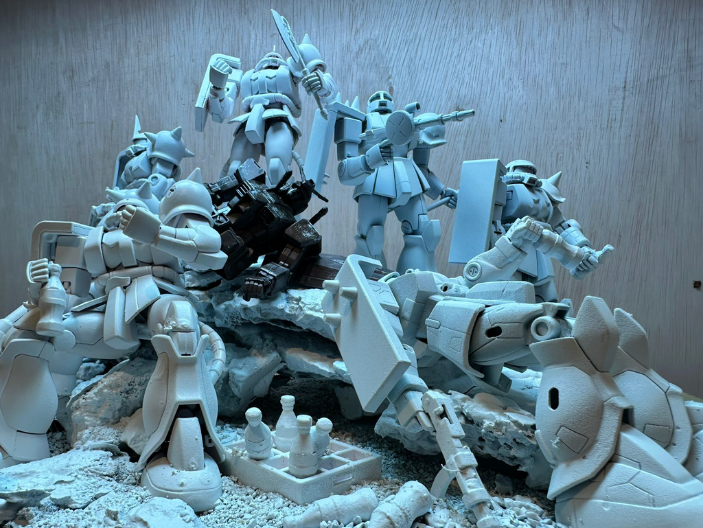 GUNPLA DIORAMA - Zaku's Dream (30x26x22cm)