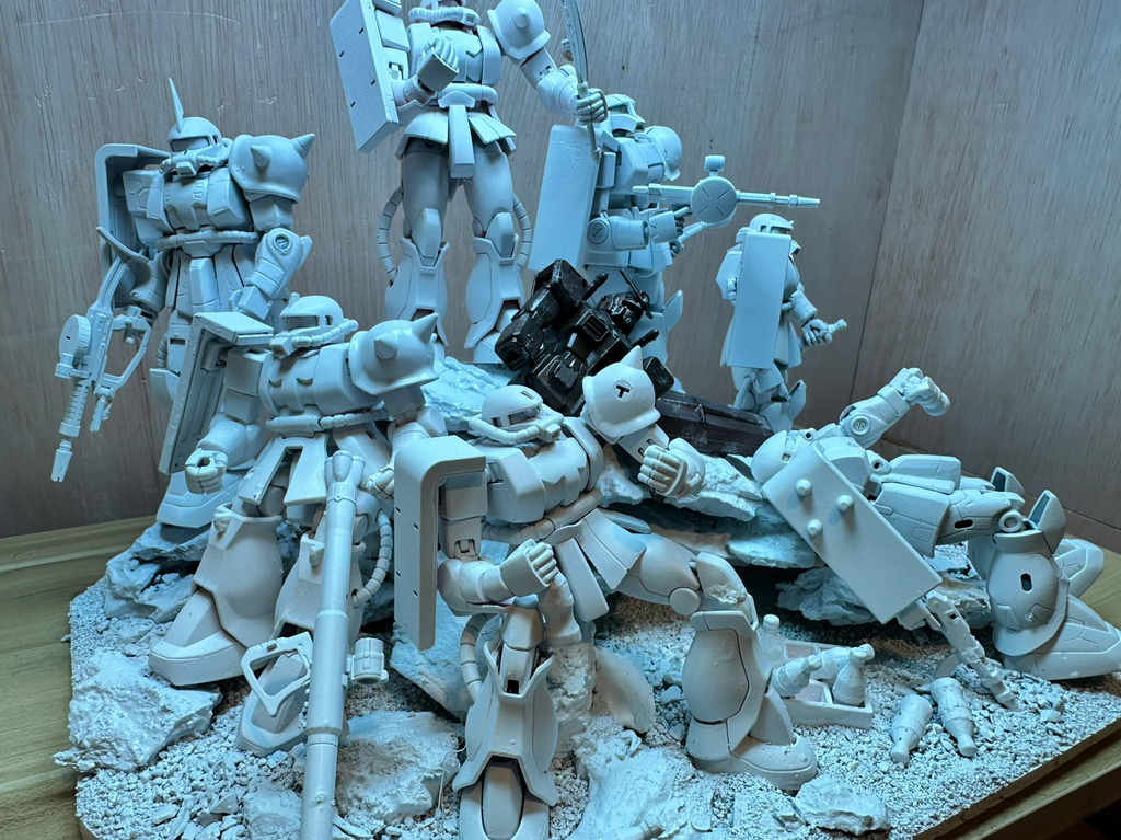 GUNPLA DIORAMA - Zaku's Dream (30x26x22cm)