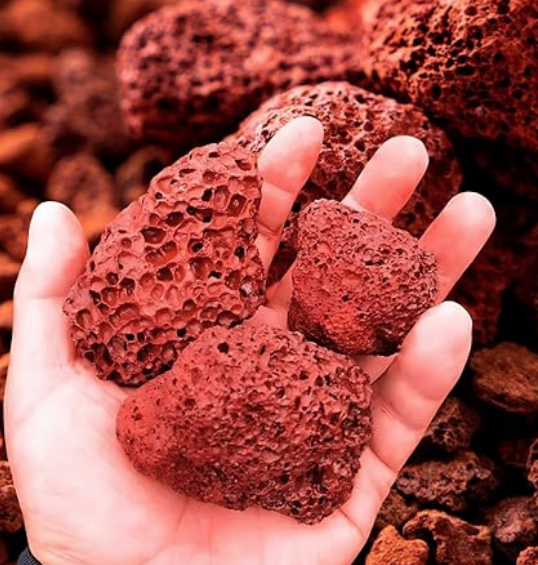 Red Volcanic Rocks (S-M-L / Per Kg)