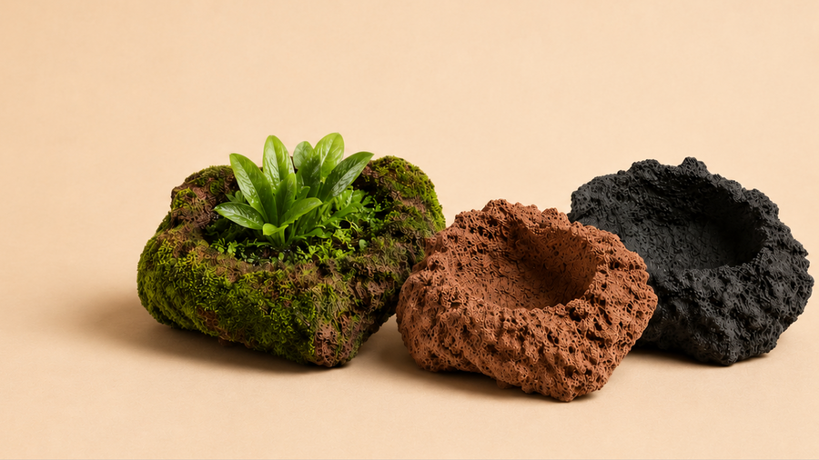 Volcanic Rock Planters