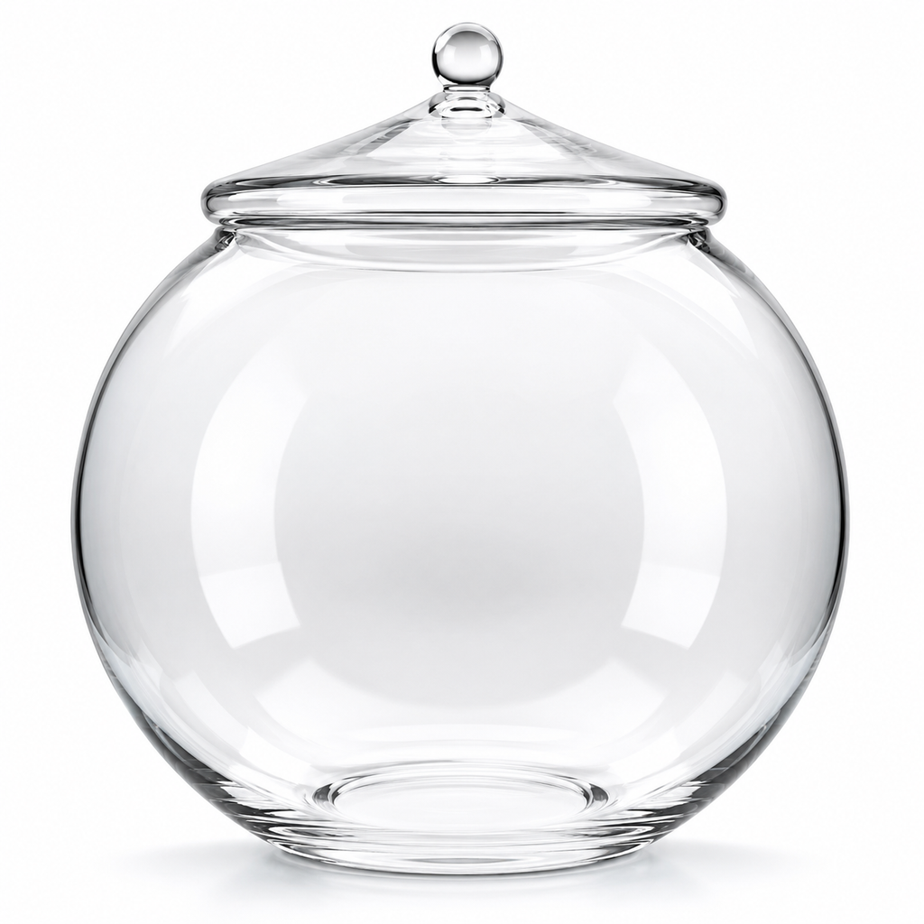 TERRA POTS Glass Closed Terrarium (S Orb Bowl / Handle Lid)