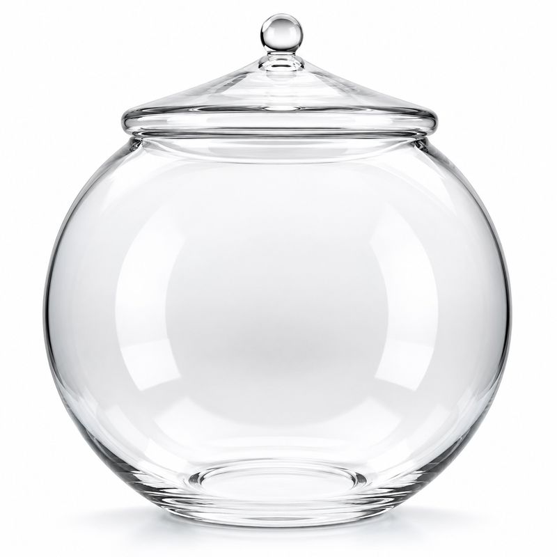 TERRA POTS Glass Closed Terrarium (S Orb Bowl / Handle Lid)