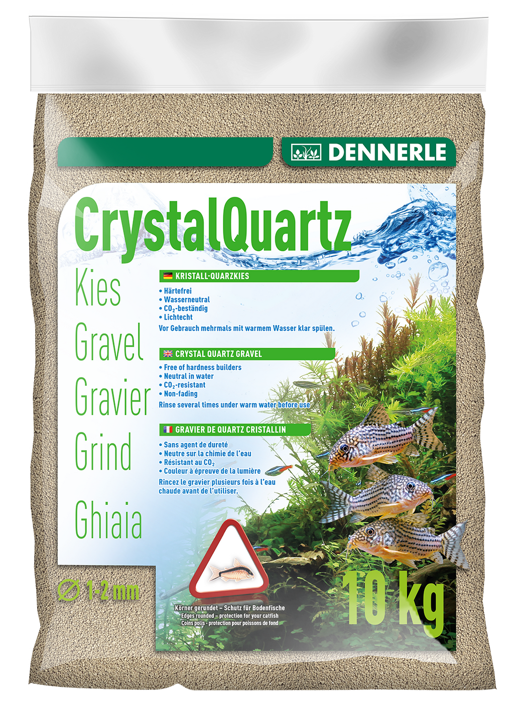 DENNERLE Crystal Quartz Gravel (Natural White / 10KG)