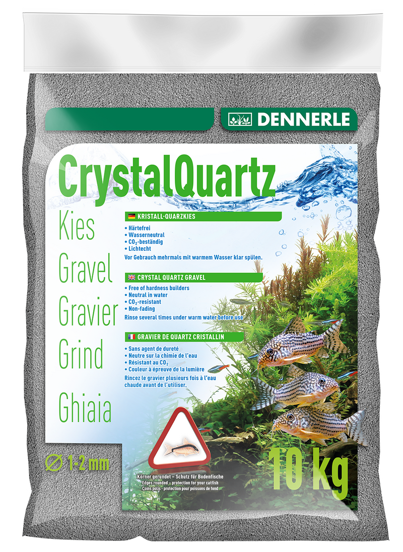 DENNERLE Crystal Quartz Gravel (Slate Grey / 10KG)