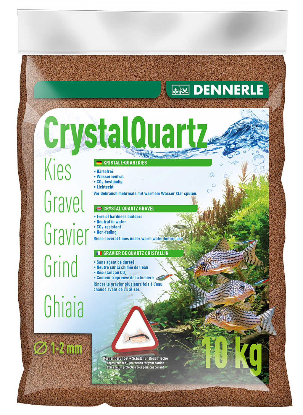 DENNERLE Crystal Quartz Gravel (Light Brown / 10KG)
