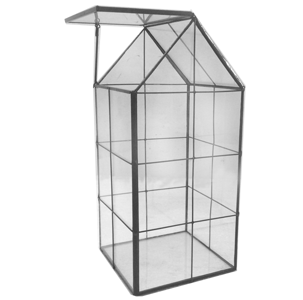 TERRA POTS Geometric Terrarium #3B (Framed House M / 11x11x24.5cm)