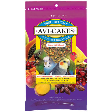 LAFEBER AVI-CAKES FRUIT DELIGHT (Small Birds / 8oz / 86210)