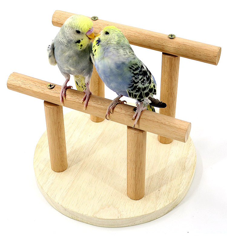 FIDS-PLAY PERCH STAND Double Tee (Wood)