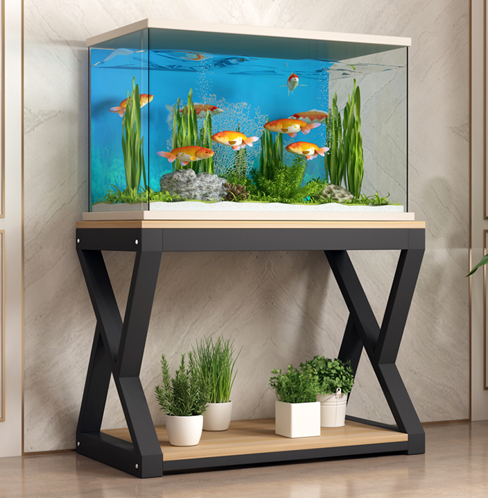 Double fish tank sales stand