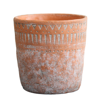 TERRA POTS CEMENT - AFRICAN ELEMENTS Cylindrical Pot (RED)