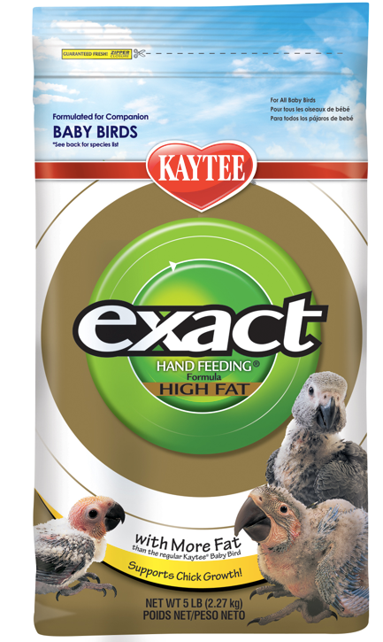 KAYTEE EXACT Hand Feeding High Fat Baby Bird Food (5lb / EXPIRY AUG23)