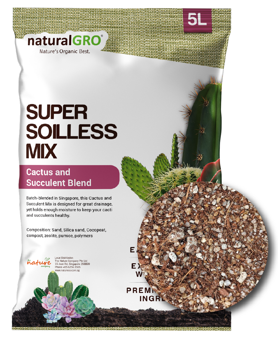 NATURALGRO Super Soilless Mix - Cactus and Succulent Blend (5L)