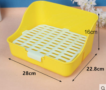 GCPETS Rabbit Toilet (Square / Yellow / L)